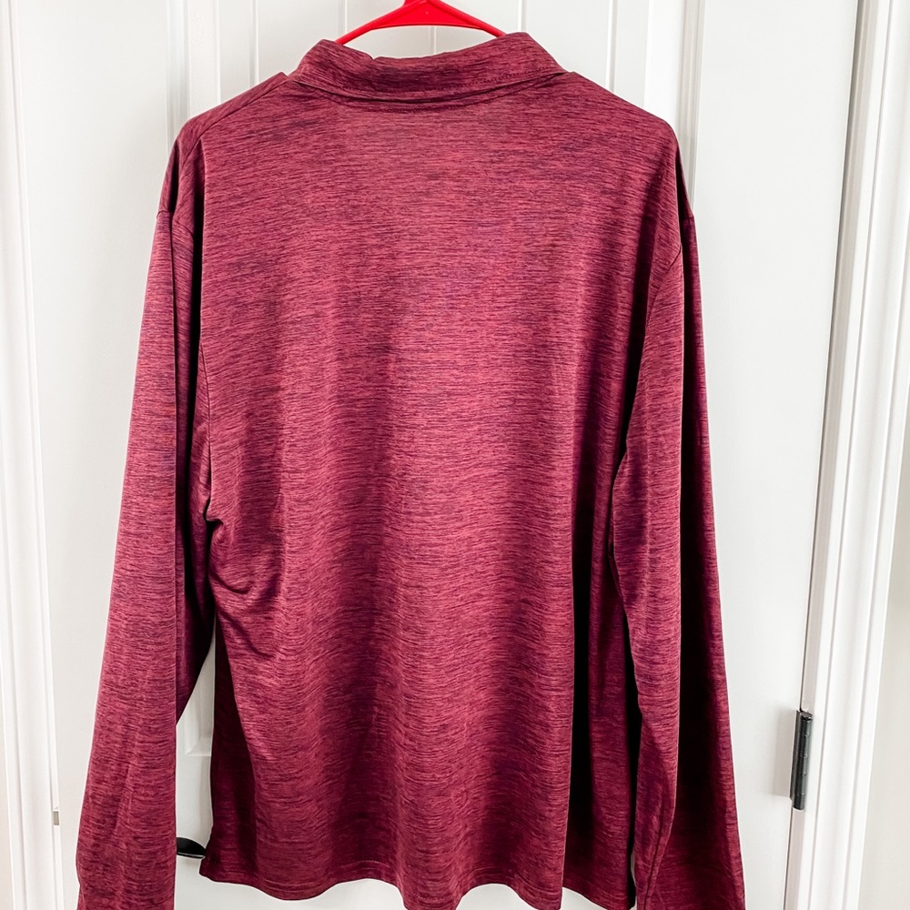 Zelos Maroon Athletic Collared Button Up Shirt - image 4